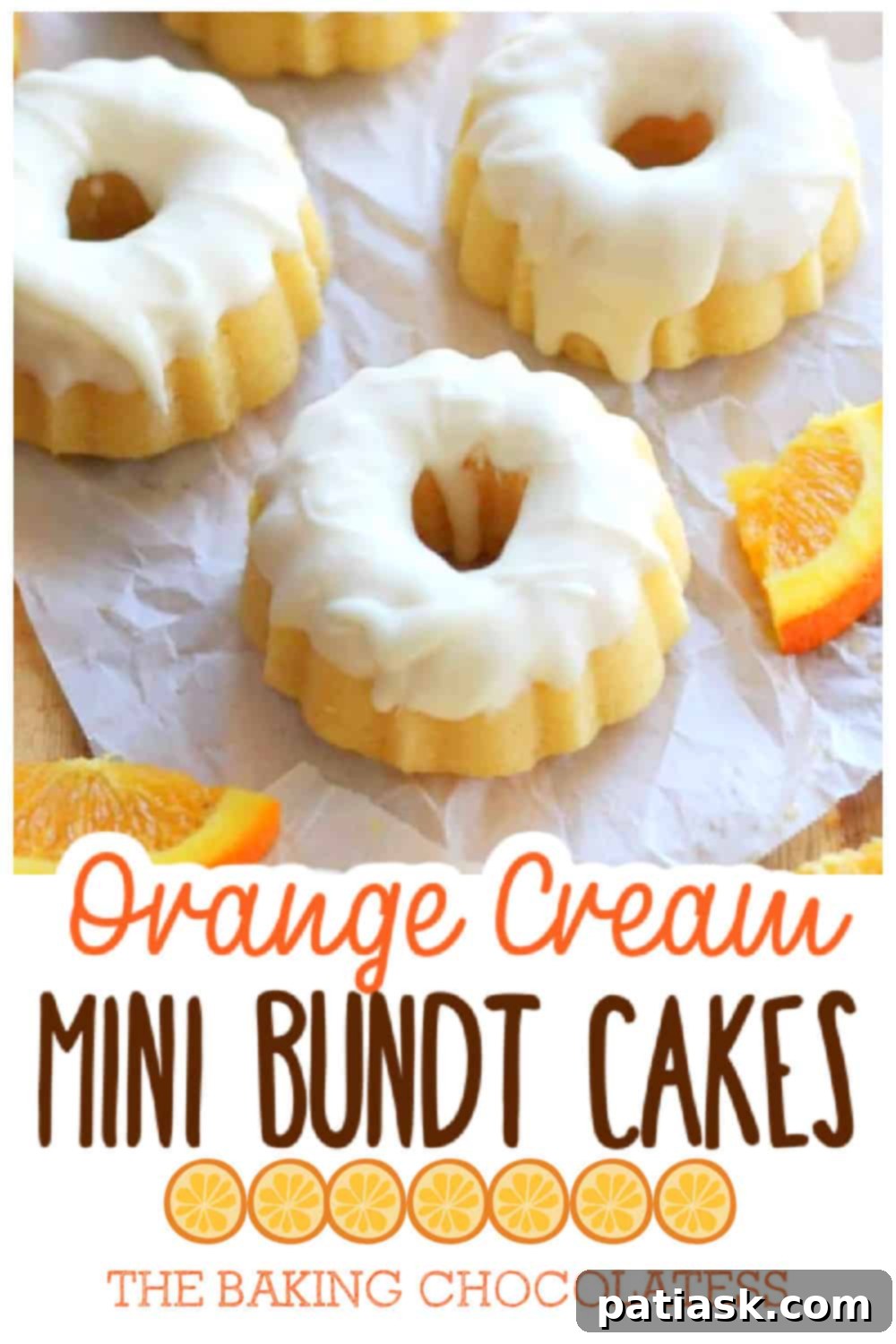 Creamy Orange Glazed Mini Bundt Pound Cakes 9 Orange Cream Mini Bundt Cakes