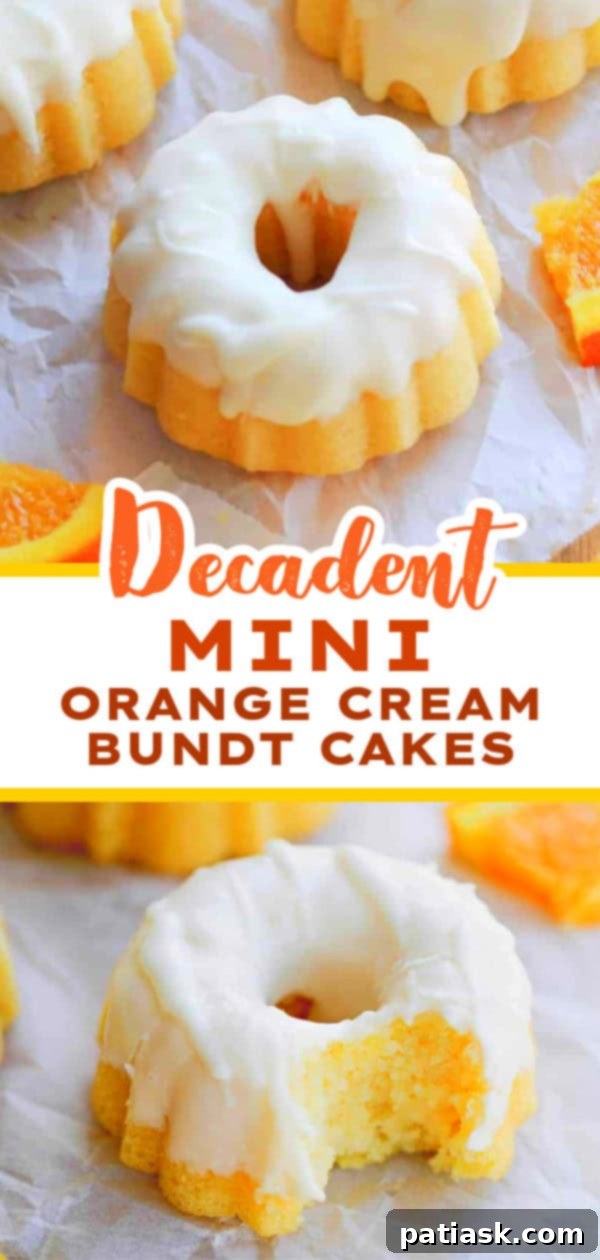 Creamy Orange Glazed Mini Bundt Pound Cakes 10 SUMMER DESSERT: Mini Orange Bundt Cakes