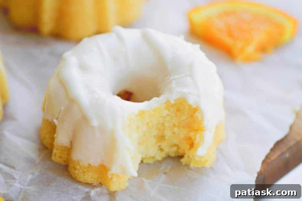 Creamy Orange Glazed Mini Bundt Pound Cakes 4 Preparing the orange cream glaze for mini bundt cakes