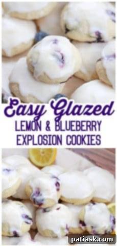 Soft Lemon & Blueberry Explosion Cookies