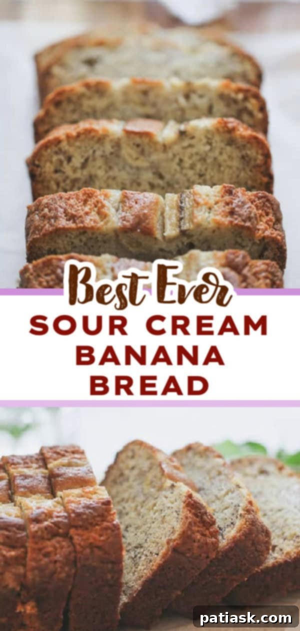 Sour Cream Banana Bread loaf