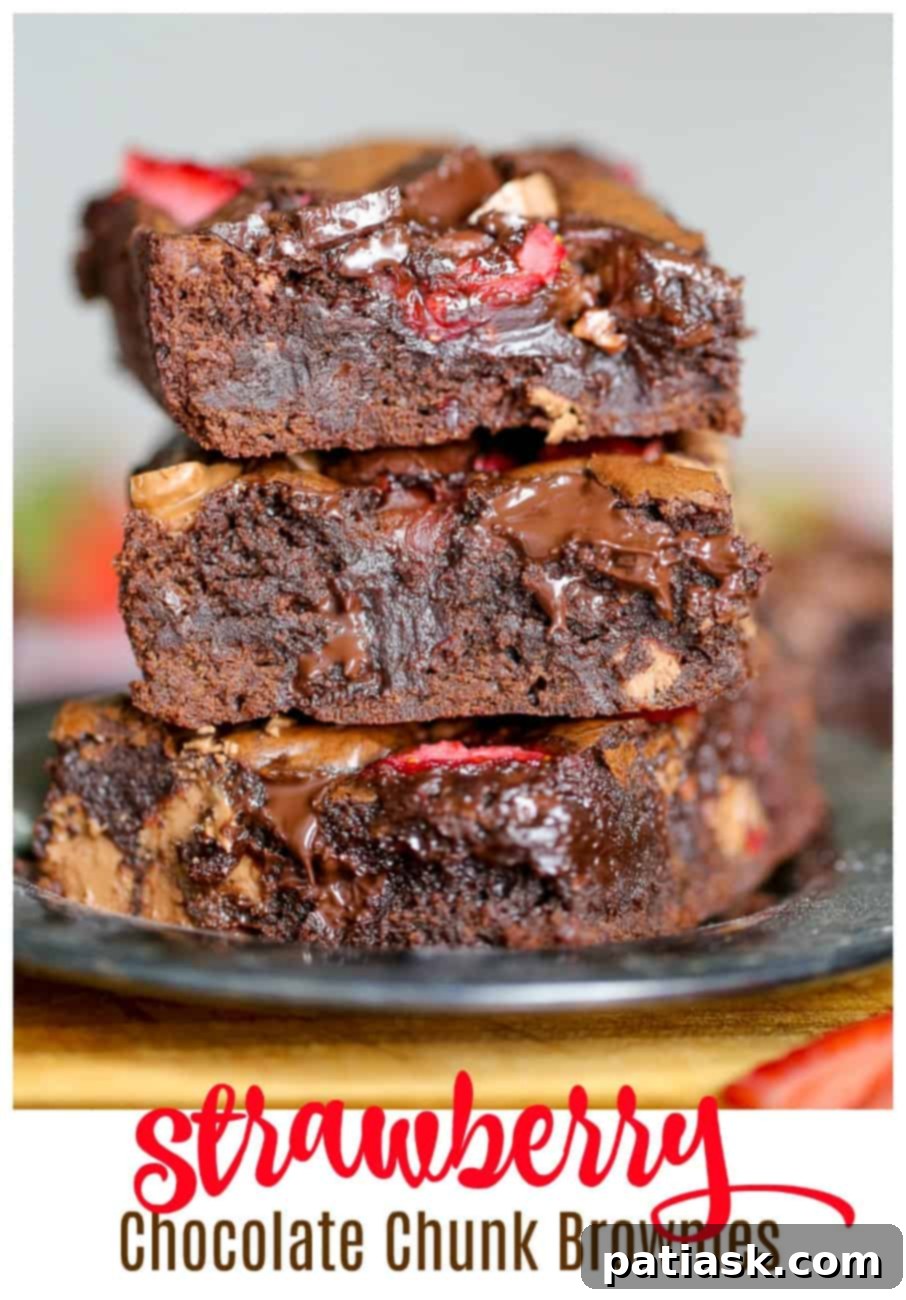 chocolate strawberry brownies