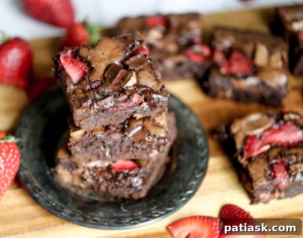 Strawberry Chocolate Brownies