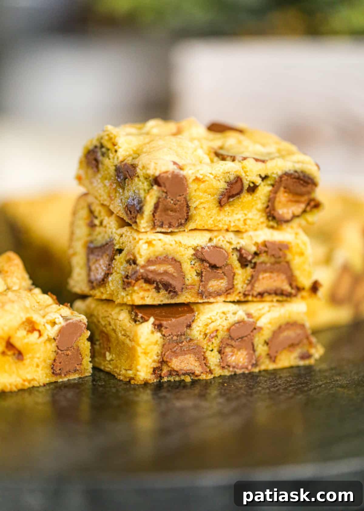 Irresistible Reese's Cookie Bars 2 Reese's Chocolate Chip Cake Mix Cookie Bars recipe featuring peanut butter and chocolate