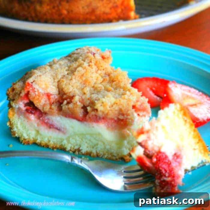 Over 50 Irresistible Cream Cheese Treats 11 Sweet Strawberry Cream Cheese Coffee Cake with Streusel