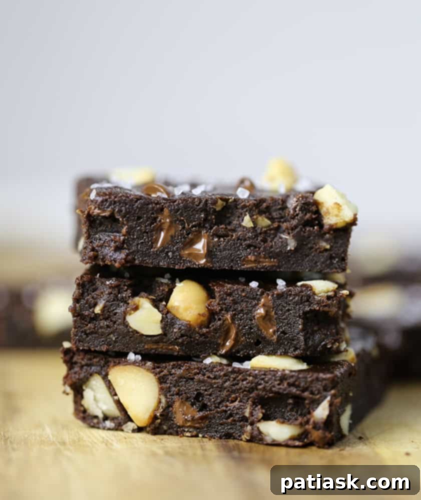 Fudgy Macadamia Mocha Brownies recipe chocolate nut