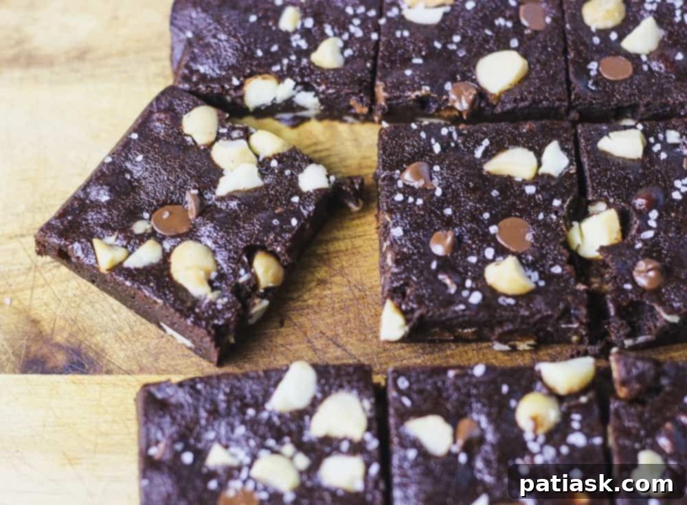 Fudgy Macadamia Mocha Brownies recipe chocolate nut