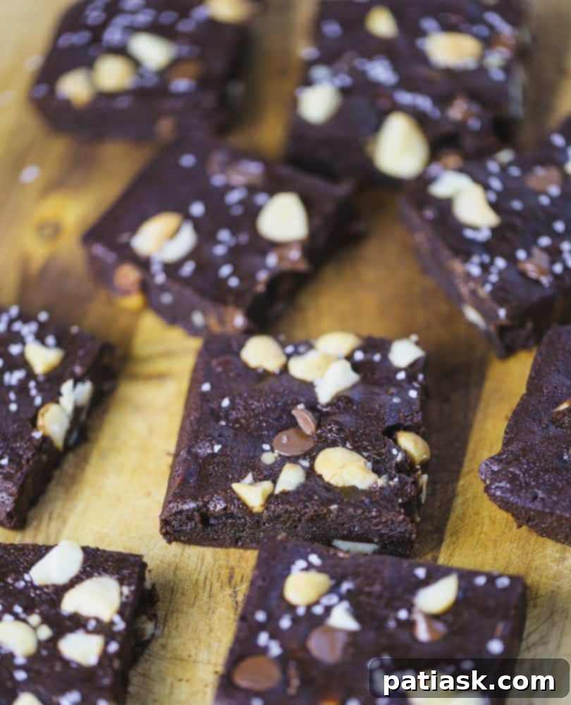 Fudgy Macadamia Mocha Brownies recipe chocolate nut