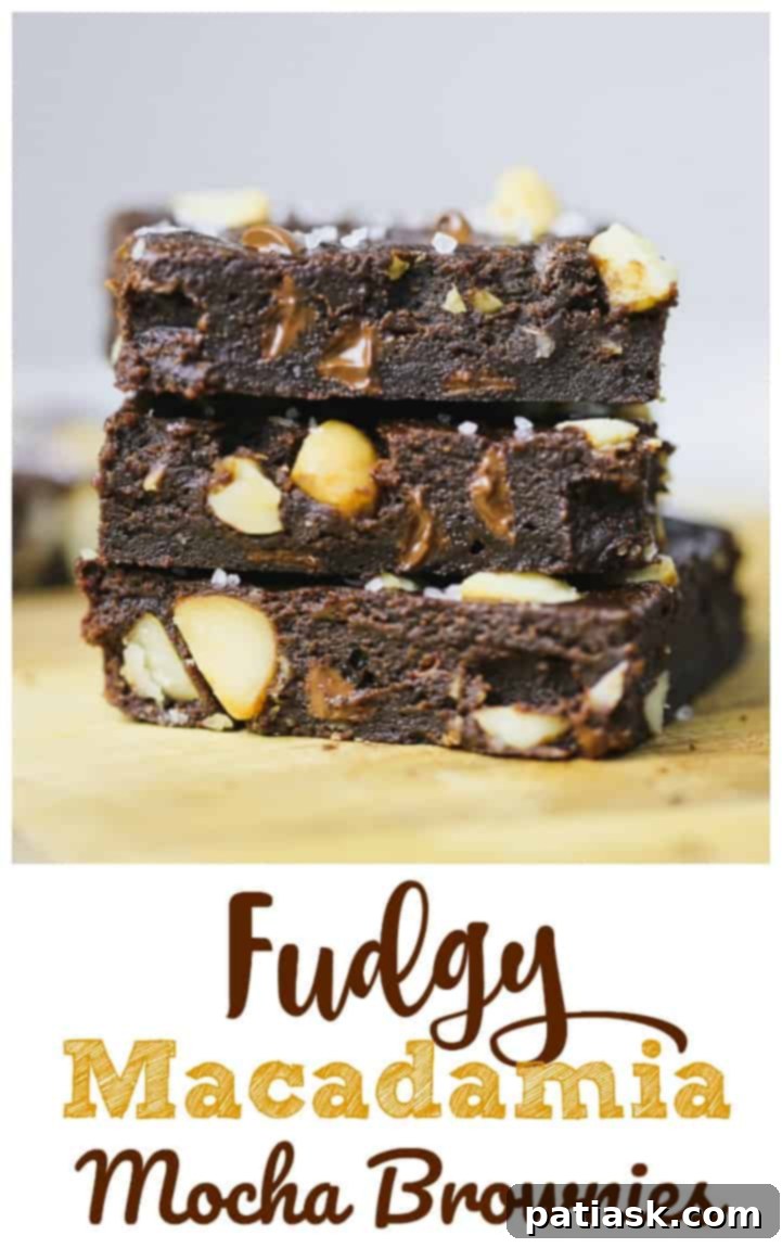 Fudgy Macadamia Mocha Brownies