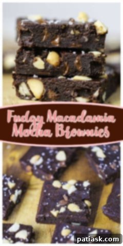 Fudgy Macadamia Mocha Brownies