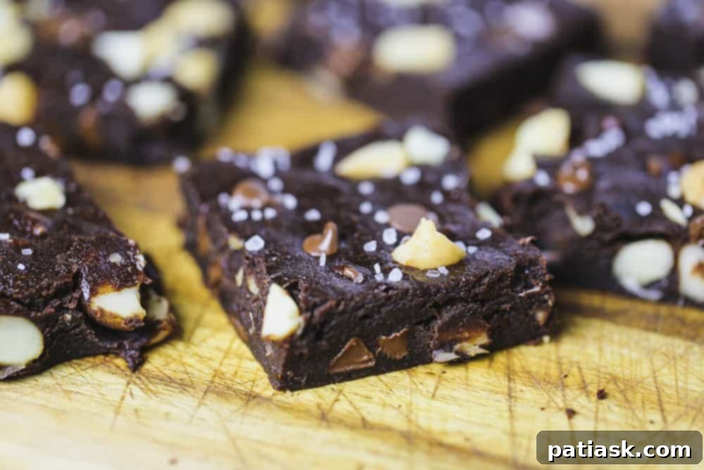 Fudgy Macadamia Mocha Brownies recipe chocolate nut