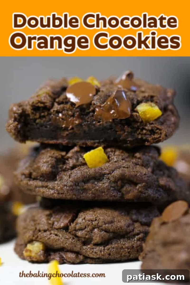 Decadent Double Chocolate Orange Cookies 8 Fudgy Double Chocolate Orange Cookies