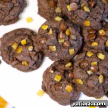 Decadent Double Chocolate Orange Cookies 9 Fudgy Double Chocolate Orange Cookies
