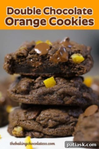 Decadent Double Chocolate Orange Cookies 10 Fudgy Double Chocolate Orange Cookies