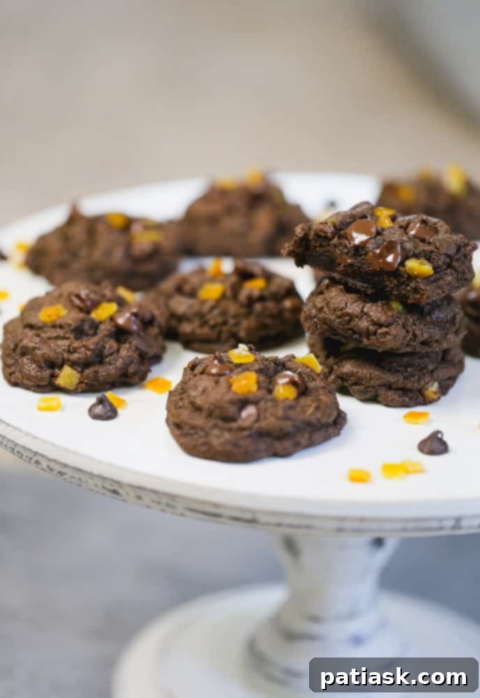 Decadent Double Chocolate Orange Cookies 3 Fudgy Double Chocolate Orange Cookies