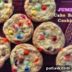 Funfetti Cake Batter M&M Delights 5 JUMBO Cake Batter Cookies {4 Main Ingredients}