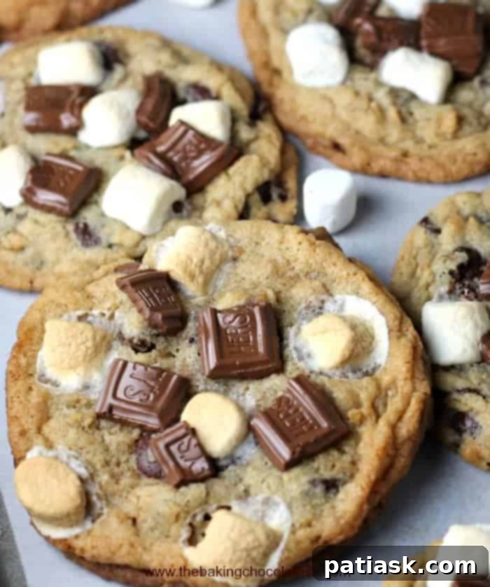 Ultimate Gooey S'mores Chocolate Chip Cookies 3 gooey S'more Chocolate Chip Cookie Recipe