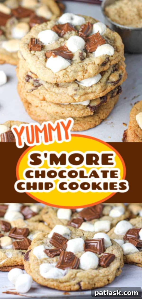 Ultimate Gooey S'mores Chocolate Chip Cookies 7 SUMMER DESSERT