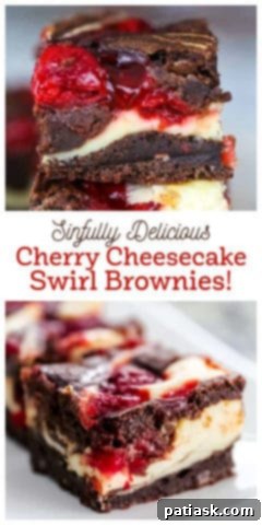 Cherry Cheesecake Swirl Brownies