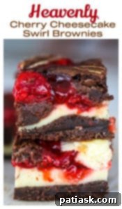OMG! Heavenly Cherry Cheesecake Swirl Brownies