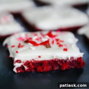 Cream Cheese Frosted Red Velvet Cookie Bars