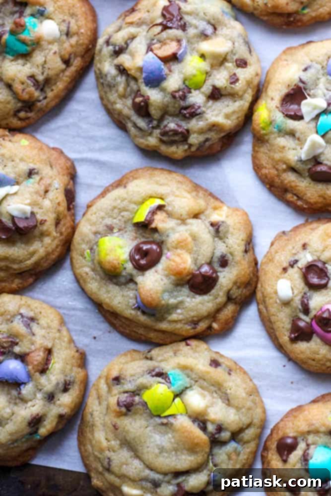 45 Delightful Easter and Spring Desserts 8 Cheesecake Pudding {Chocolate Chip, M&M} Cookies - easy easter desserts