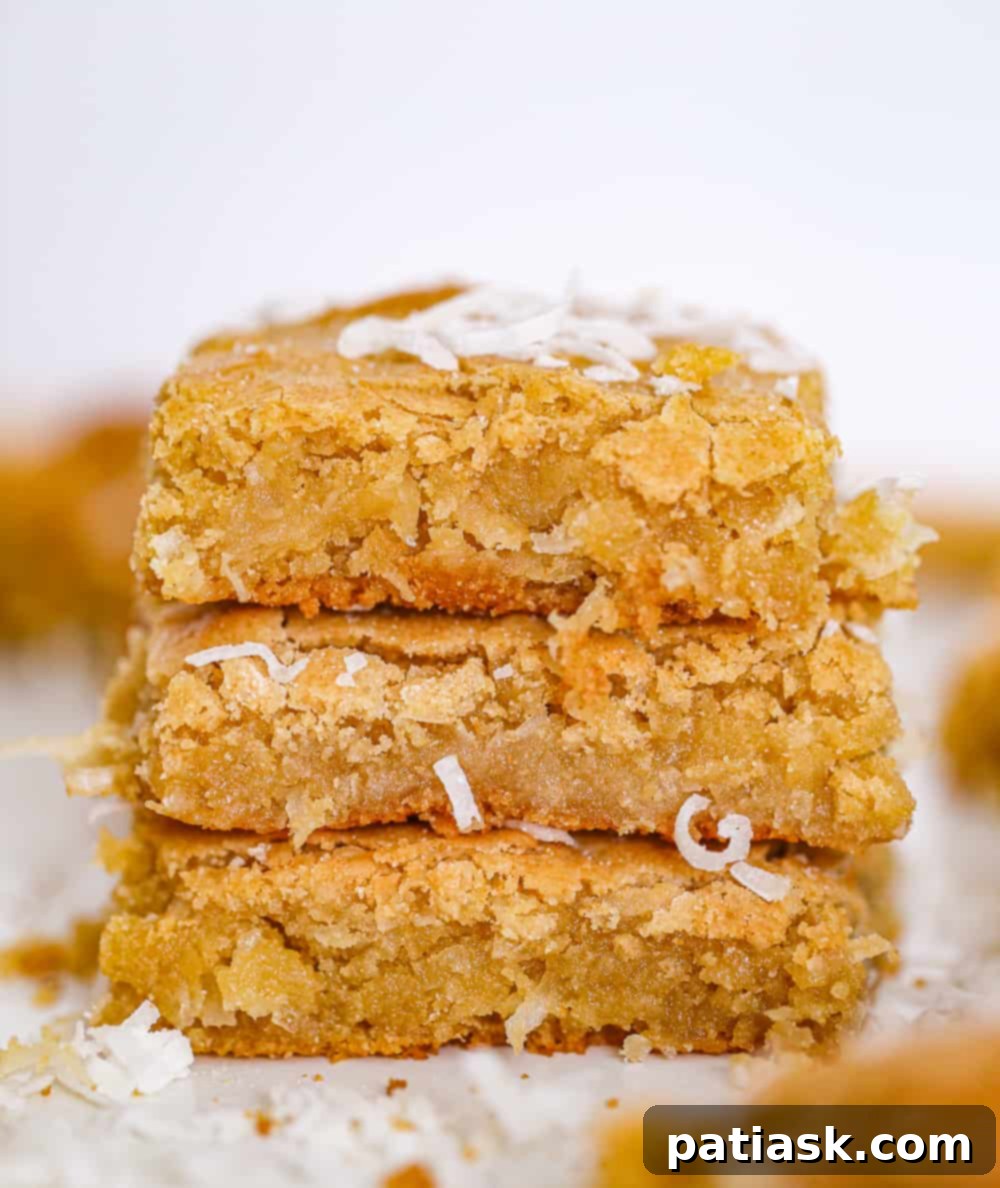 45 Delightful Easter and Spring Desserts 14 blondie bars with coconut