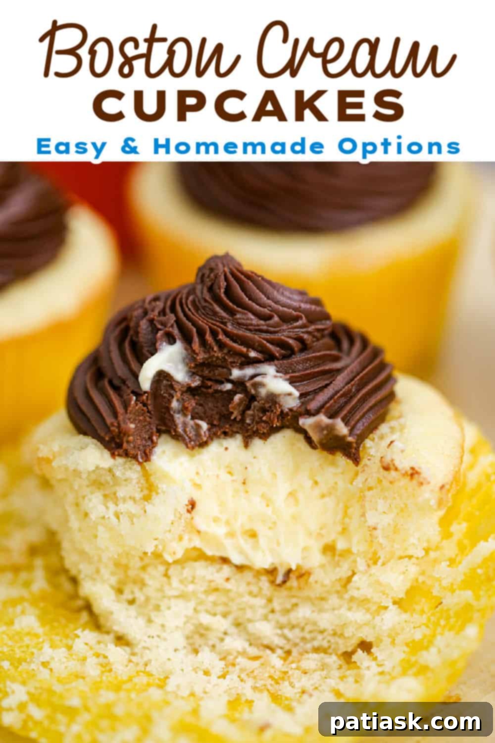 45 Delightful Easter and Spring Desserts 29 Boston Cream Cupcakes