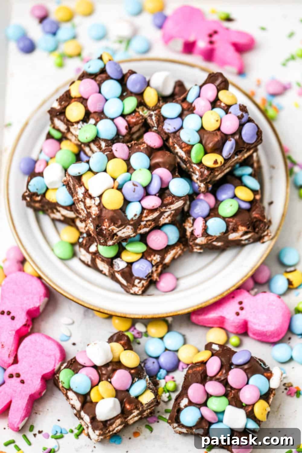 45 Delightful Easter and Spring Desserts 30 M&M Marshmallow Bars