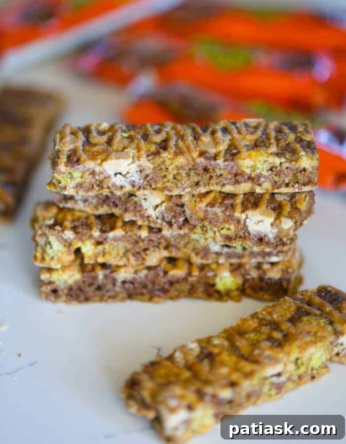 Reese's Puffs Treat Ice Cream Sundae Cake sliced