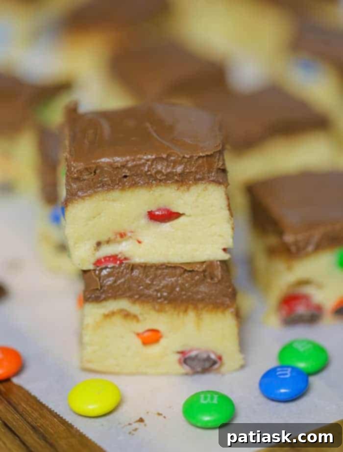 Sweet & Simple M&M Cookie Dough Bars 6 no bake cookie dough bar recipe m&m m&m's bars