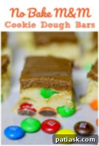 Sweet & Simple M&M Cookie Dough Bars 11 M&M Cookie Dough Bars (No-Bake)
