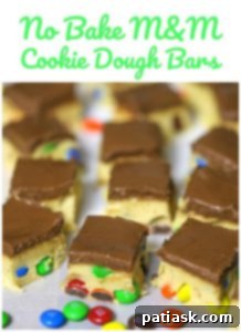 Sweet & Simple M&M Cookie Dough Bars 13 M&M Cookie Dough Bars (No-Bake)