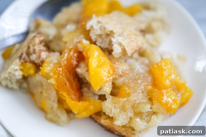 Homemade peach cobbler recipe, showing prepared ingredients
