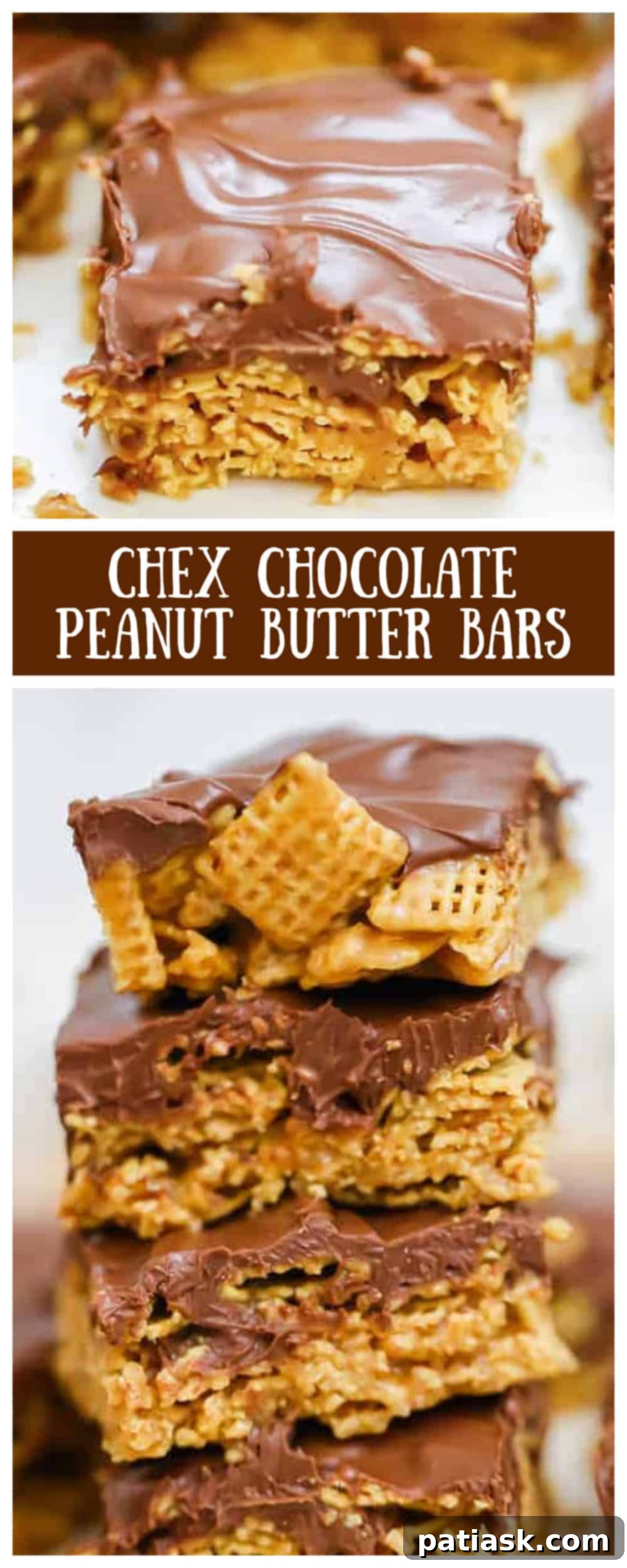 Chewy Chocolate Peanut Butter Bars 12 Chex Chocolate Peanut Butter Bars