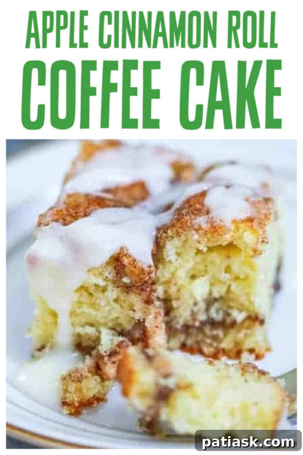 Apple Cinnamon Swirl Coffee Cake 9 Apple Cinnamon Roll Coffee Cake on a cooling rack