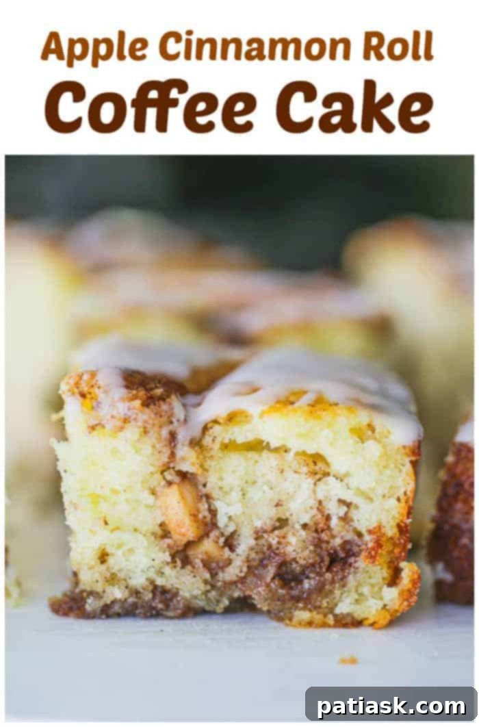 Apple Cinnamon Swirl Coffee Cake 10 Apple Cinnamon Roll Coffee Cake, close-up of glaze