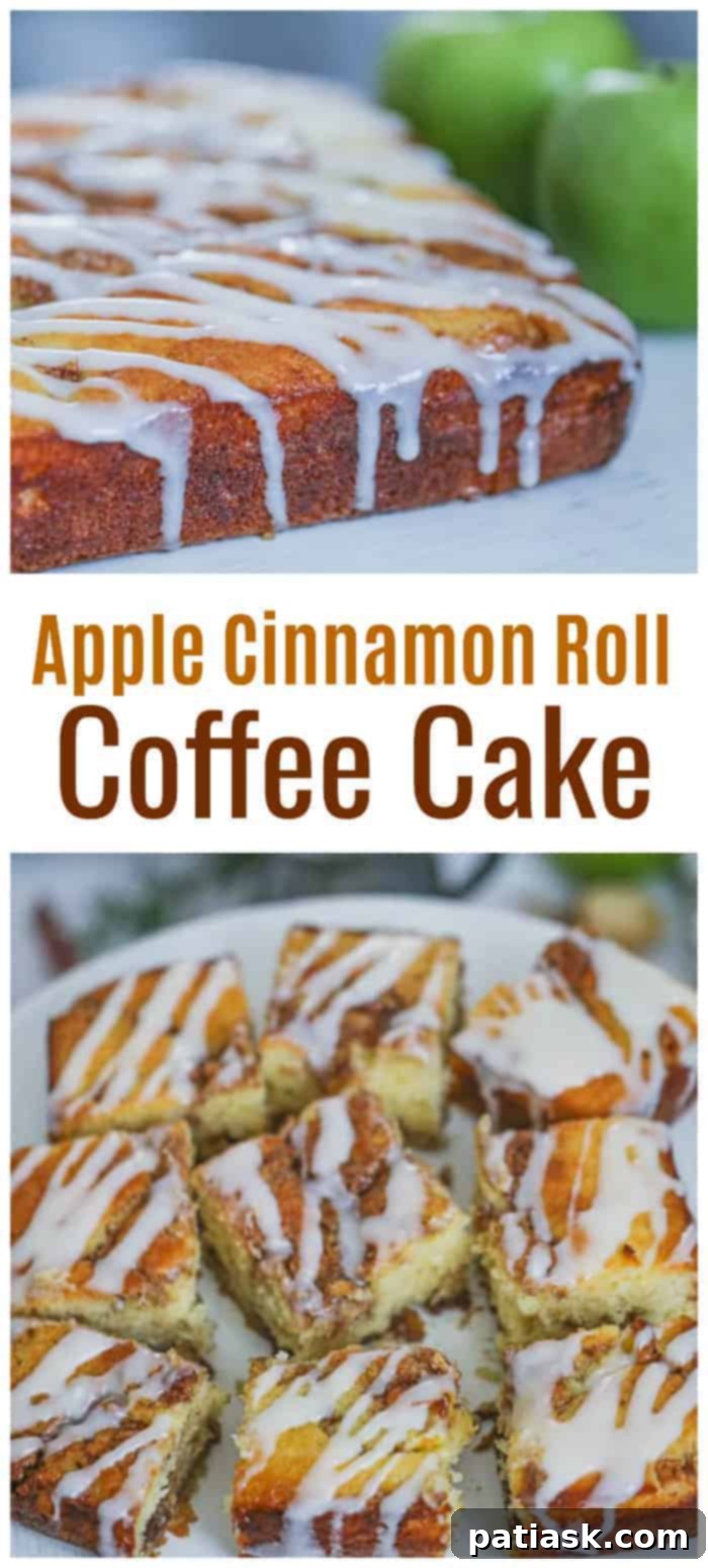 Apple Cinnamon Swirl Coffee Cake 11 Two slices of Apple Cinnamon Roll Coffee Cake
