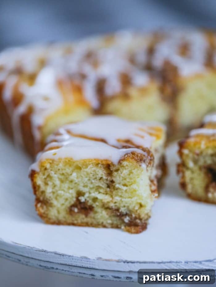 Apple Cinnamon Swirl Coffee Cake 4 Slice of Apple Cinnamon Coffee Cake