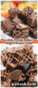 Reese's Stuffed chocolate Peanut Butter Cup Krispies Treats recipe