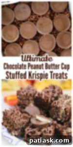 Reese's Stuffed chocolate Peanut Butter Cup Krispies Treats recipe