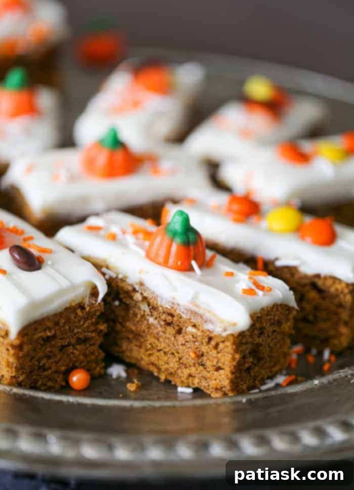 Decadent Harvest Pumpkin Bars 2 best pumpkin bars recipe