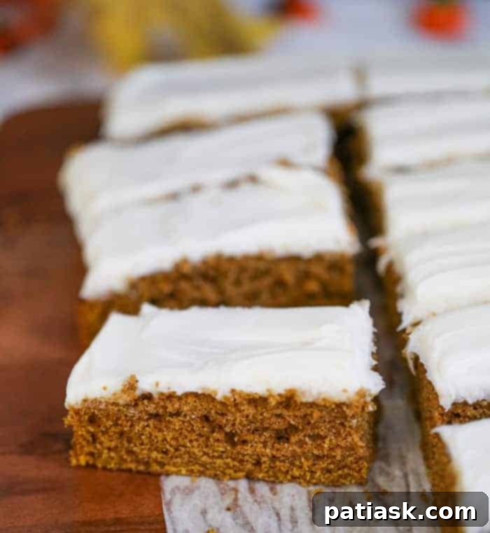 Decadent Harvest Pumpkin Bars 6 bars with cream cheese frosting