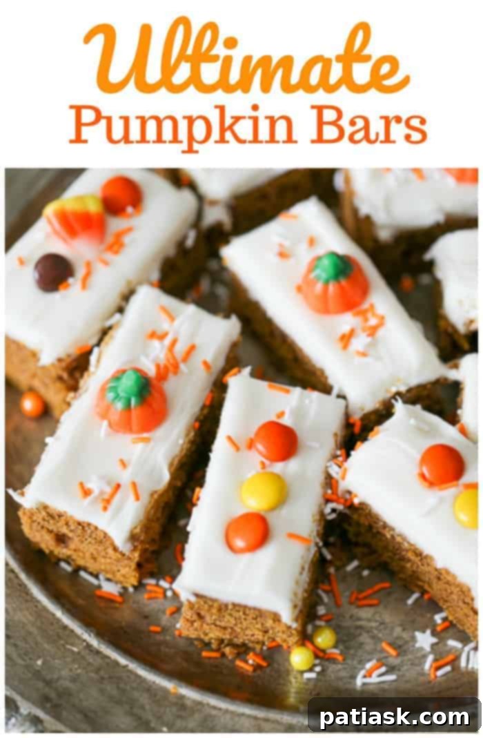 Decadent Harvest Pumpkin Bars 8 Ultimate Pumpkin Bars with Creamy Cream Cheese Frosting