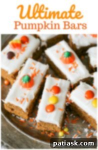 Decadent Harvest Pumpkin Bars 11 Ultimate Pumpkin Bars with Creamy Cream Cheese Frosting