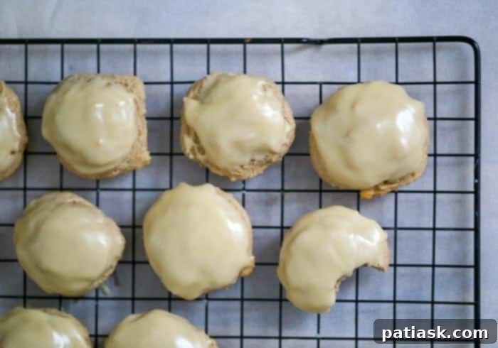 Maple Brown Sugar Soft Cookies 7 Soft Maple Brown Sugar Cookies, freshly glazed and ready to eat