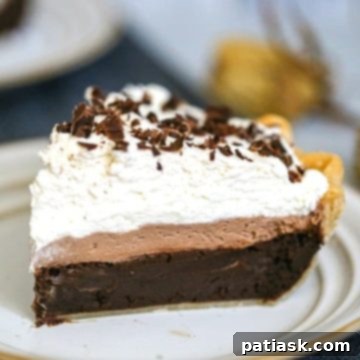 Ultimate Triple Layer Chocolate Brownie Mousse Cream Pie
