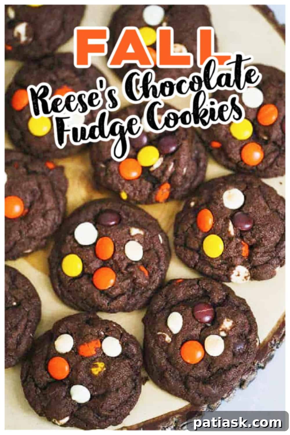 Perfect Reese's Fudge Cookie Close-up of a single Reese's Chocolate Fudge Cookie, showcasing its texture and ingredients