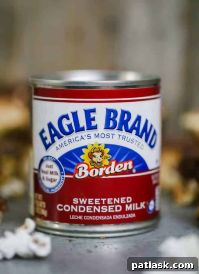 Fudgy Milk Chocolate Popcorn Bars 4 eagle brand can