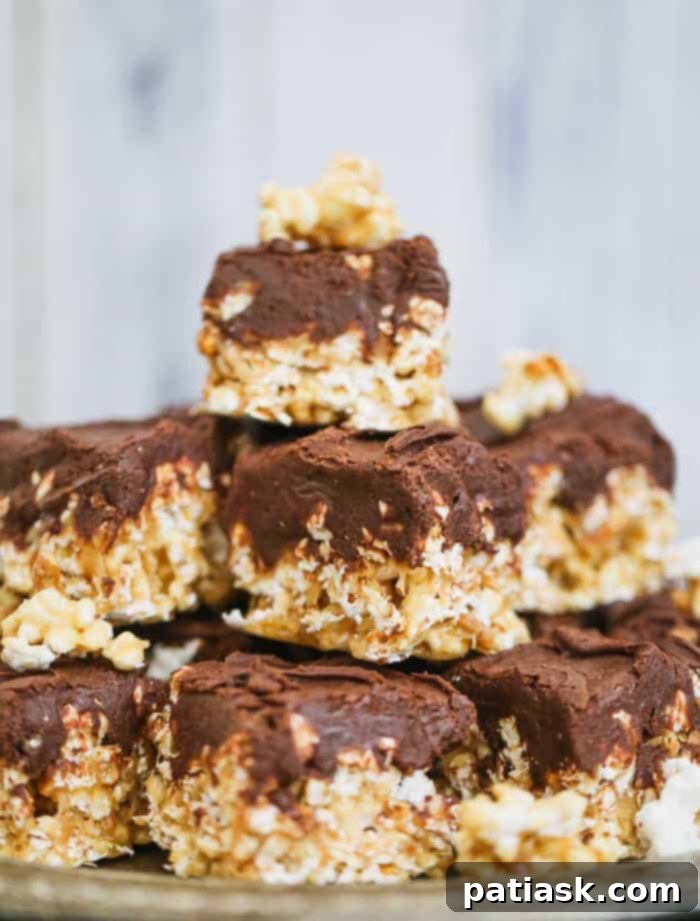 Fudgy Milk Chocolate Popcorn Bars 9 Milk Chocolate Fudge Covered Popcorn Bars